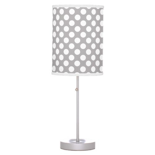 Gray Polka Dots Polka Dot Pattern Dots Dotted Table Lamp