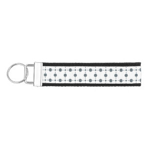 Gray Polka Dots, Polka Dot Pattern, Dots, Dotted Wrist Keychain
