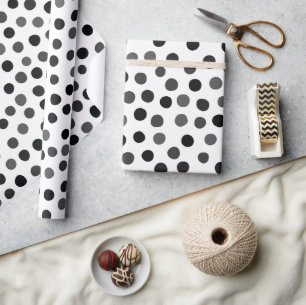 Gray Polka Dots Wrapping Paper