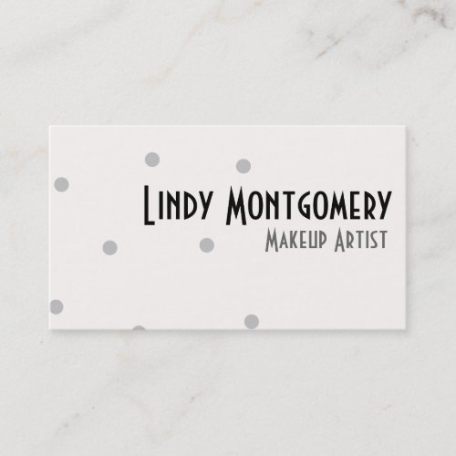 Gray Polkadot Personalized Business Cards