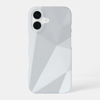 Gray Polygon Geometric Minimal iPhone 16 Case