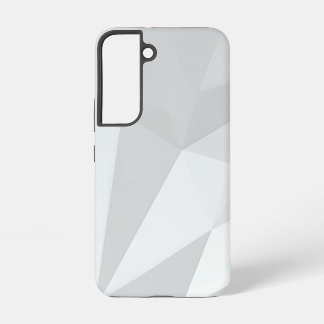 Gray Polygon Geometric Minimal Samsung Galaxy Case (Back)