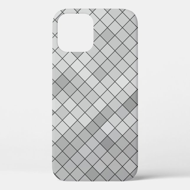 Gray polygonal illustration, which consist of tria Case-Mate iPhone case (Back)