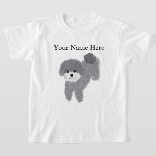 Gray Poodle #2 T-Shirt  (Laydown)