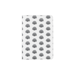gray poodle passport holder