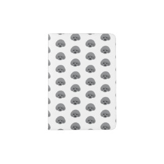 gray poodle passport holder