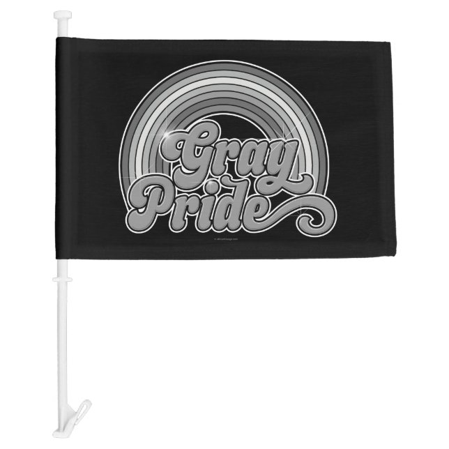 Gray Pride (Retired Senior) Car Flag (Front)