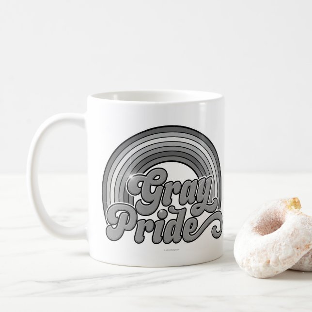 Gray Pride (Retired Senior) Coffee Mug (With Donut)