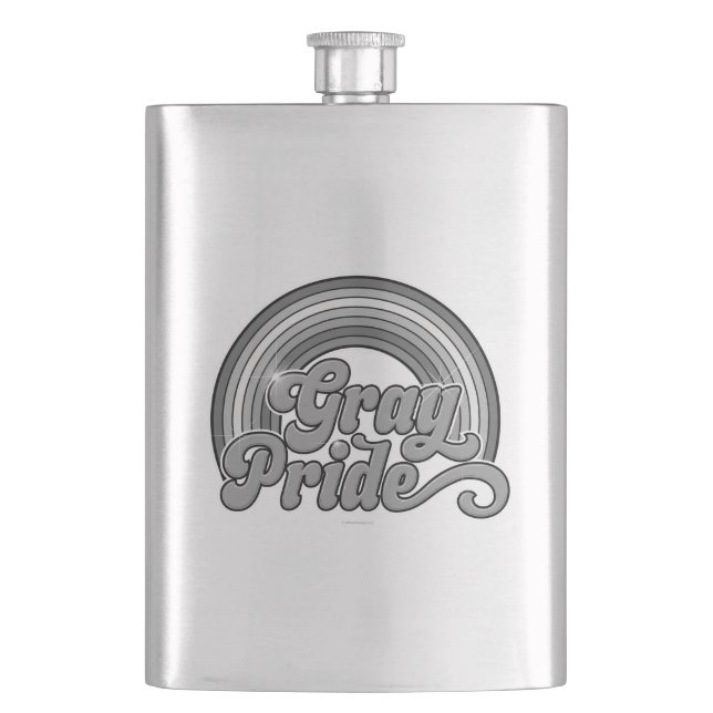 Gray Pride (Retired Senior) Flask (Front)