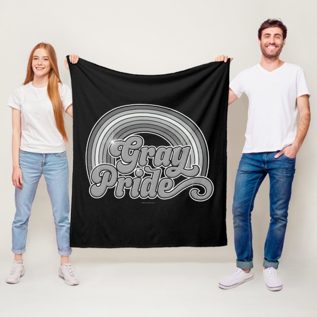 Gray Pride (Retired Senior) Fleece Blanket (In Situ)