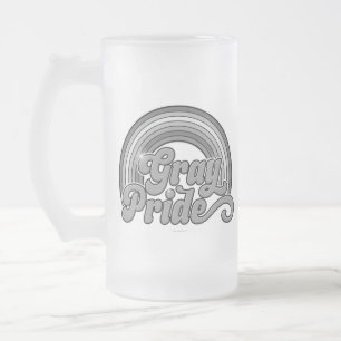 Gray Pride (Retired Senior) Frosted Glass Beer Mug