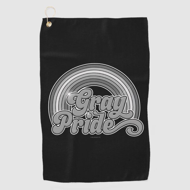 Gray Pride (Retired Senior) Golf Towel (Front)