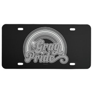 Gray Pride (Retired Senior) License Plate