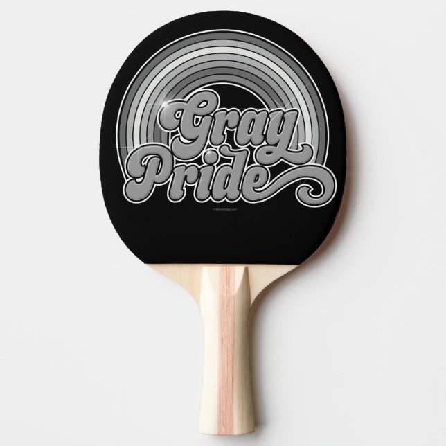 Gray Pride (Retired Senior) Ping Pong Paddle (Front)