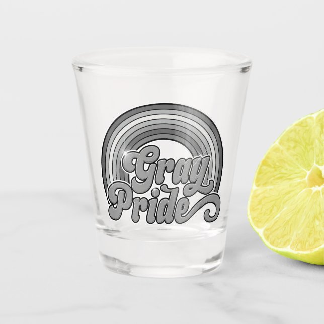 Gray Pride (Retired Senior) Shot Glass (Front)