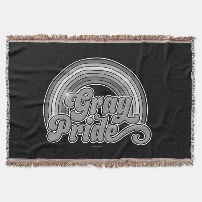 Gray Pride (Retired Senior) Throw Blanket (Front)