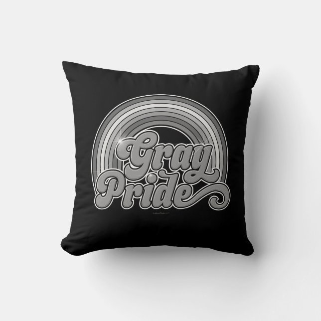 Gray Pride (Retired Senior) Throw Pillow (Front)