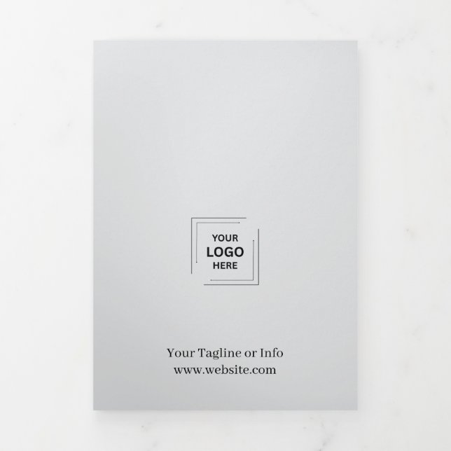 Gray Professional Branded Folded Brochure Design (Cover)