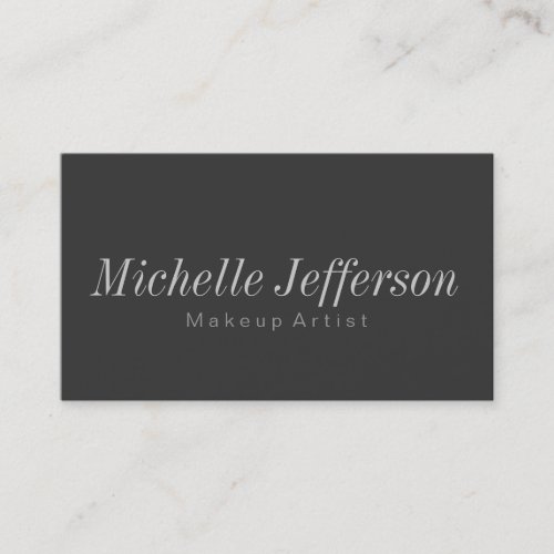 Gray Professional Makeup Artist Business Card