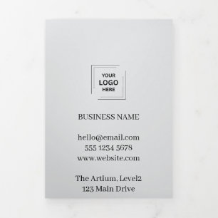 Gray Professional Price List Trifold Design