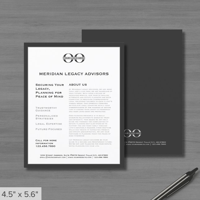 Gray Promotional Flyer with Logo (Creator Uploaded)