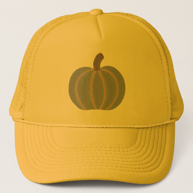 Gray Pumpkin Orange Lights Halloween Hats (Front)