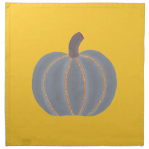 Gray Pumpkin Orange Lights Halloween Napkins