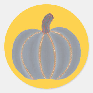 Gray Pumpkin Orange Lights Halloween Stickers
