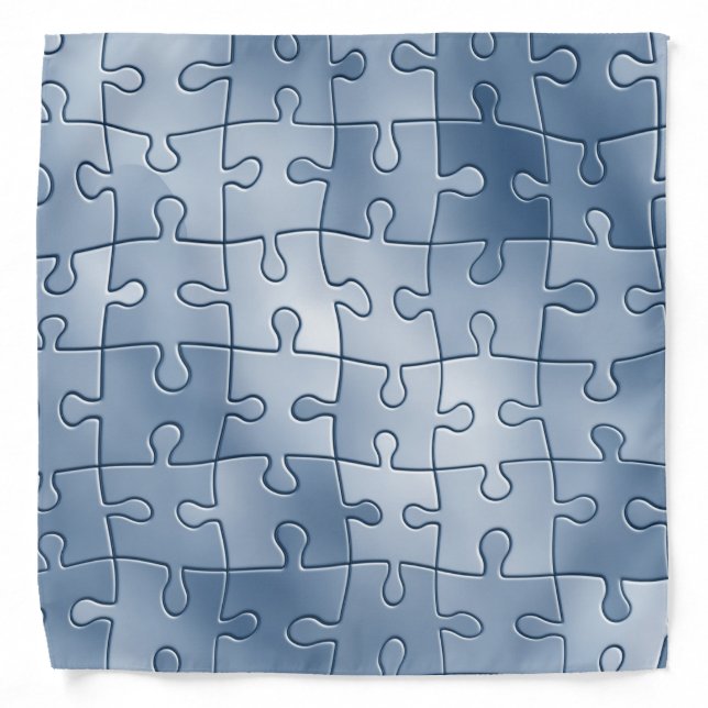 Gray puzzle tiles bandana (Front)