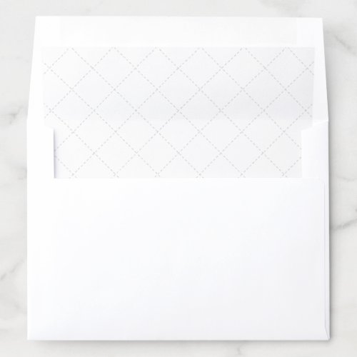Gray Quilted Fake Diagonal Stitching Pattern Envelope Liner