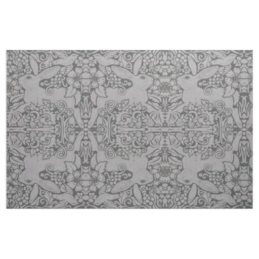 Gray Rabbit Fabric Exclusive Original Design Art