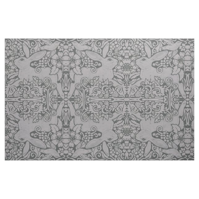 Gray Rabbit Fabric Exclusive Original Design Art (Fat Quarter)
