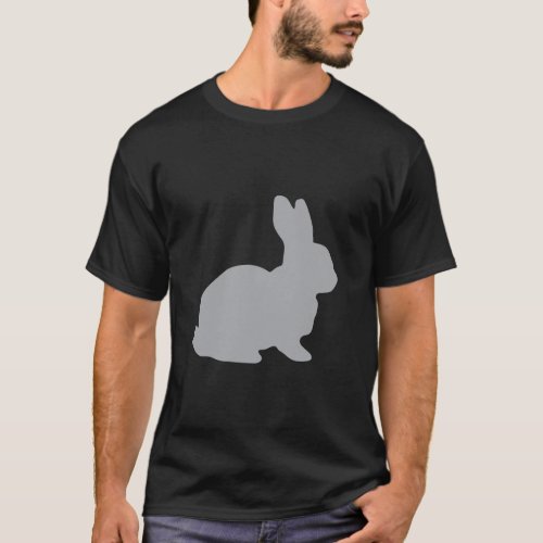 Gray Rabbit Hare Cottontail Bunny Lapin Jackrabbit T_Shirt