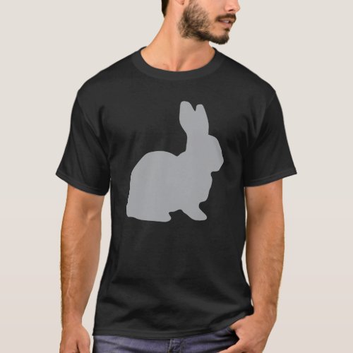 Gray Rabbit Hare Cottontail Bunny Lapin Jackrabbit T_Shirt