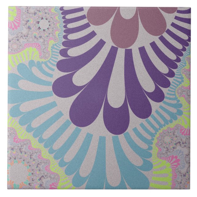 Gray Rainbow Loop Ceramic Tile (Front)