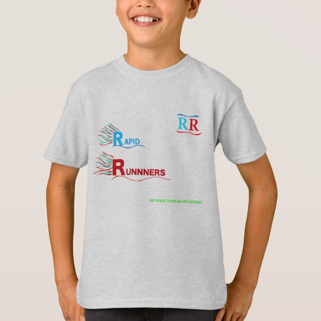 Gray rapidrunners logo shirt! T-Shirt (Front)