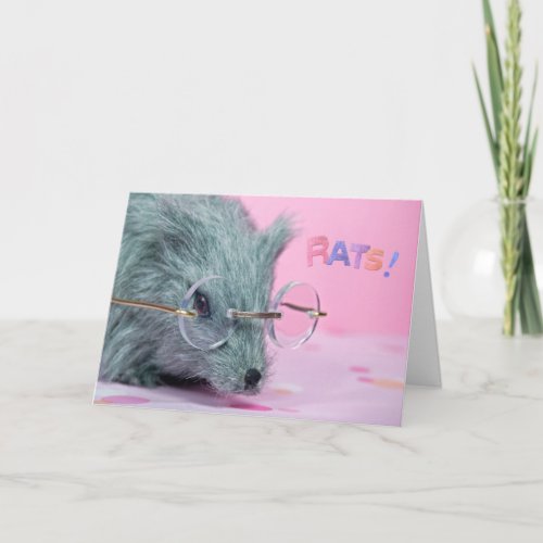 Gray Rat for Get Well Soon Card