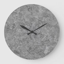 Gray Raw Concrete/Cement Industrial Clock