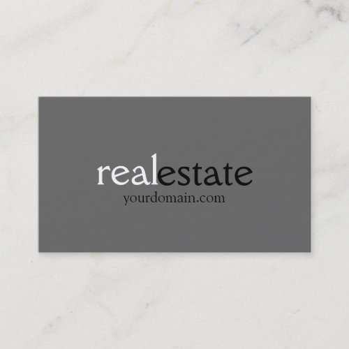 Gray Real Estate Agent Business Card
