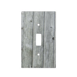 Gray Reclaimed Wood Light Switch Cover
