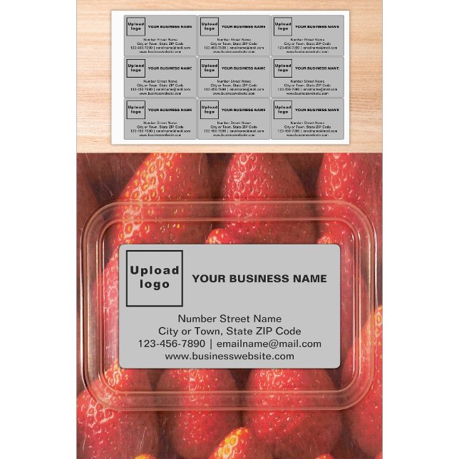 Gray Rectangle Business Adhesive Labels (Creator Uploaded)