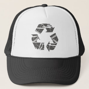 Gray Recycling Sign Trucker Hat