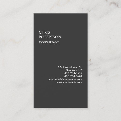 Gray Red Attractive Charming Business Card