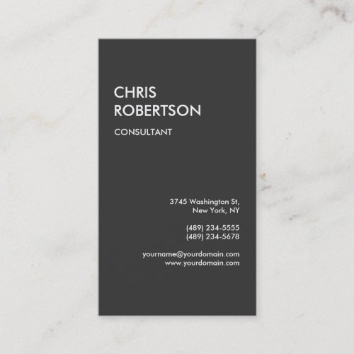 Gray Red Attractive Charming Business Card