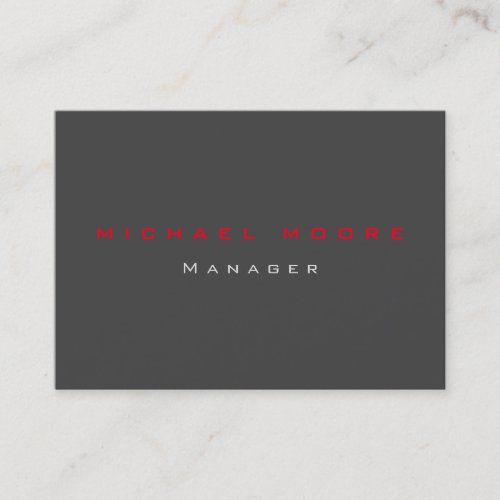 Gray red exclusive unique private business card