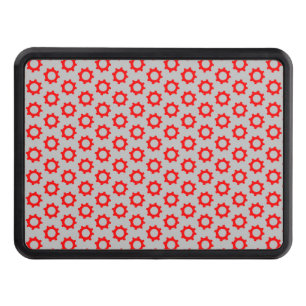 Gray Red Gears Mechanical Engineer Mechanics Parts Hitch Cover
