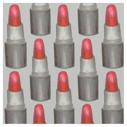 Gray Red Lipstick Tubes Cosmetics Makeup Beauty Fabric