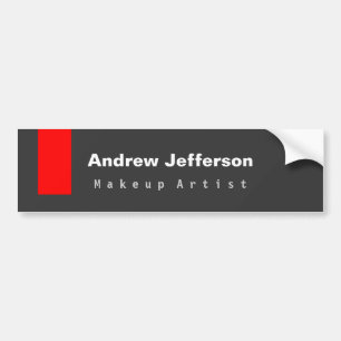 Gray Red Minimalist Modern Plain Remarkable Bumper Sticker
