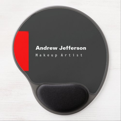 Gray Red Minimalist Modern Plain Remarkable Gel Mouse Pad