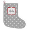Gray Red Personalized Pet Name Christmas